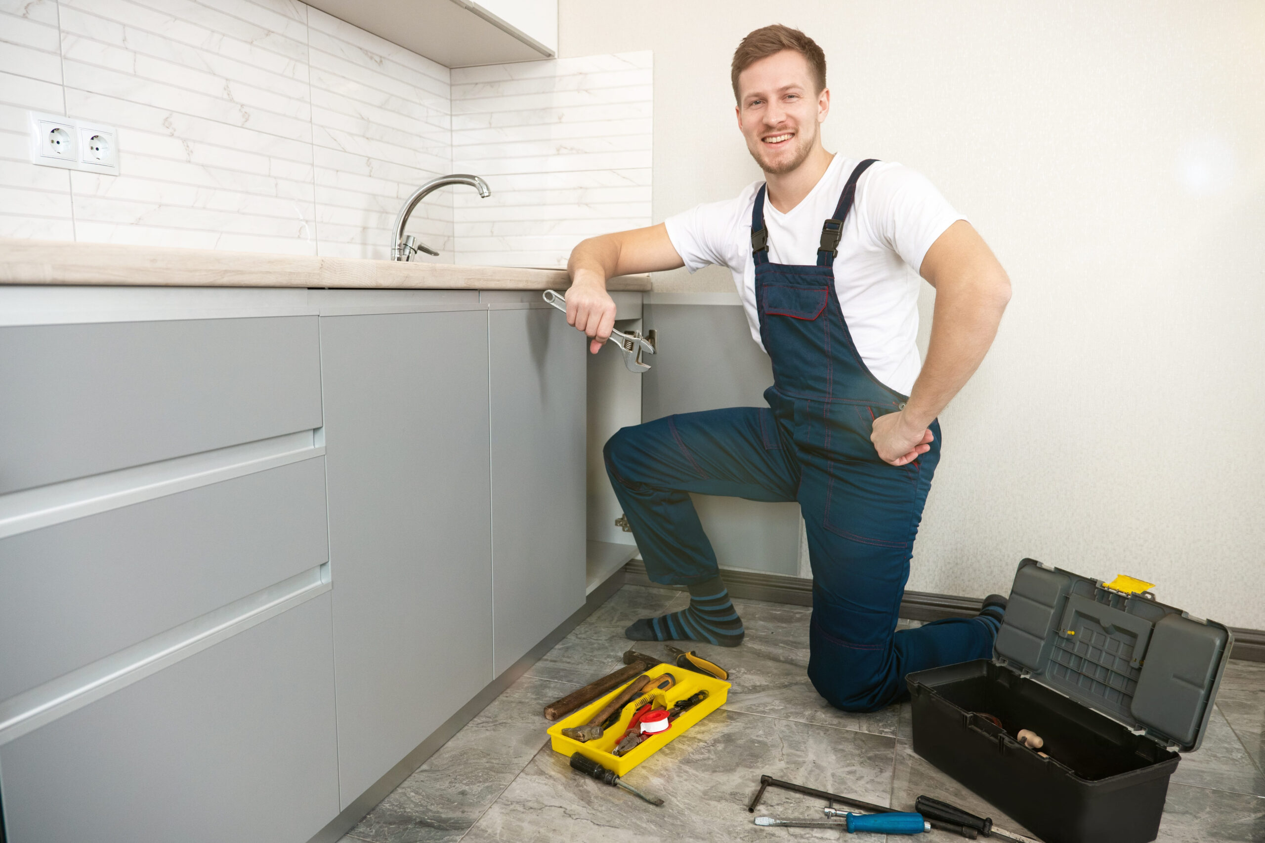 plumbing professional doing his job